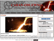 Tablet Screenshot of caban-odlewnia.pl